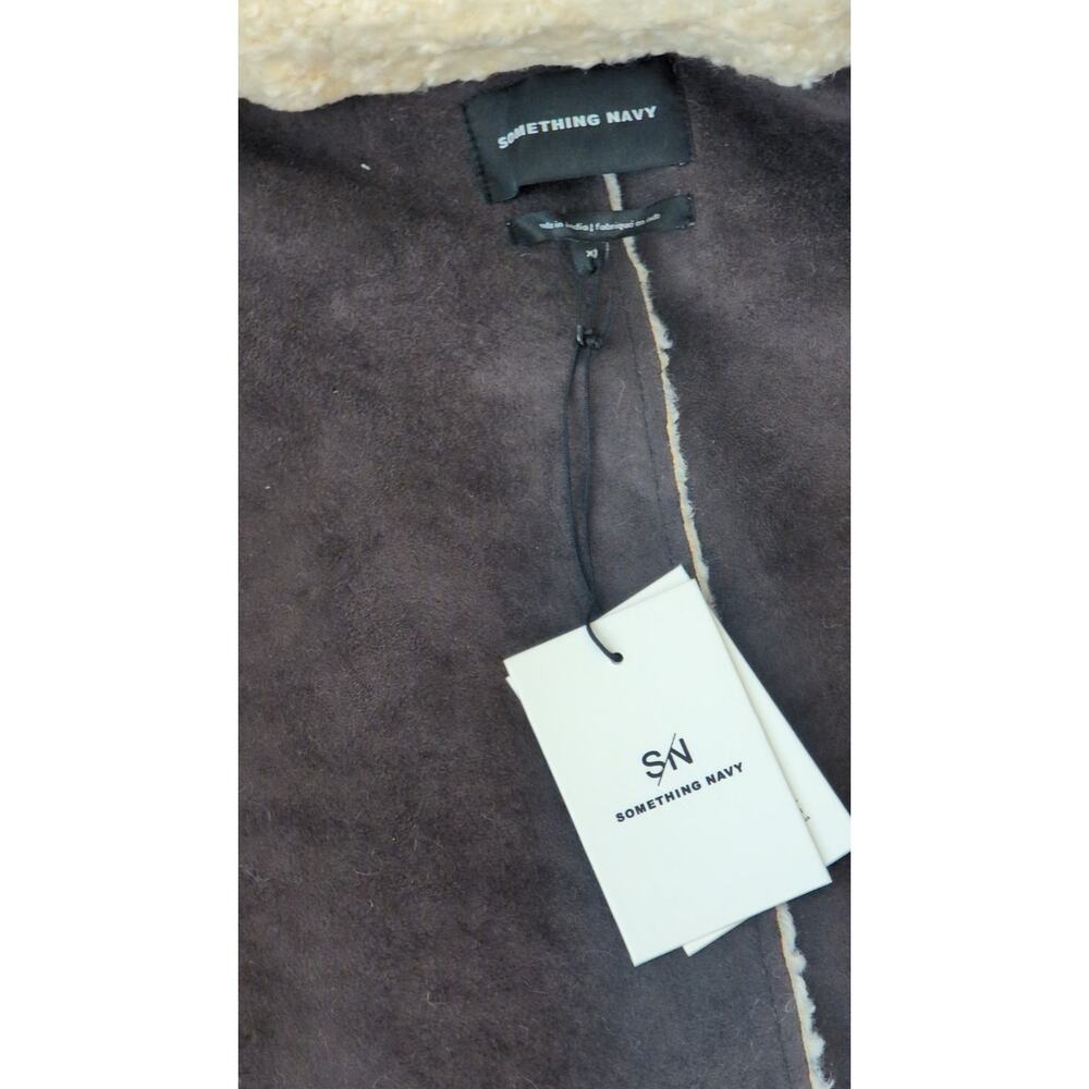 Something Navy Cream Wool Blend Peacoat – Size 1X – NWT – Faux Suede Lining - Picture 4 of 5